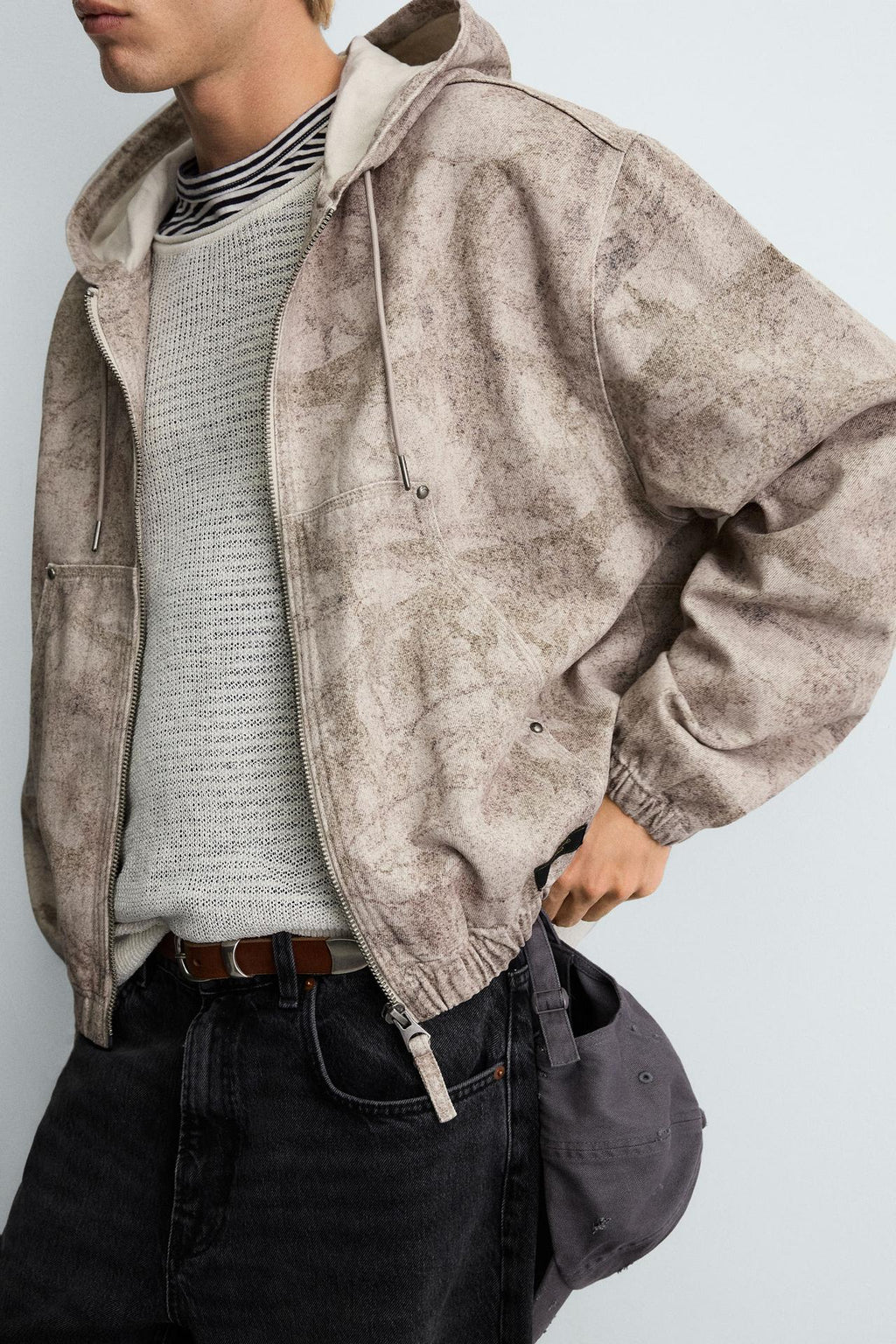 FADED HOODED JACKET