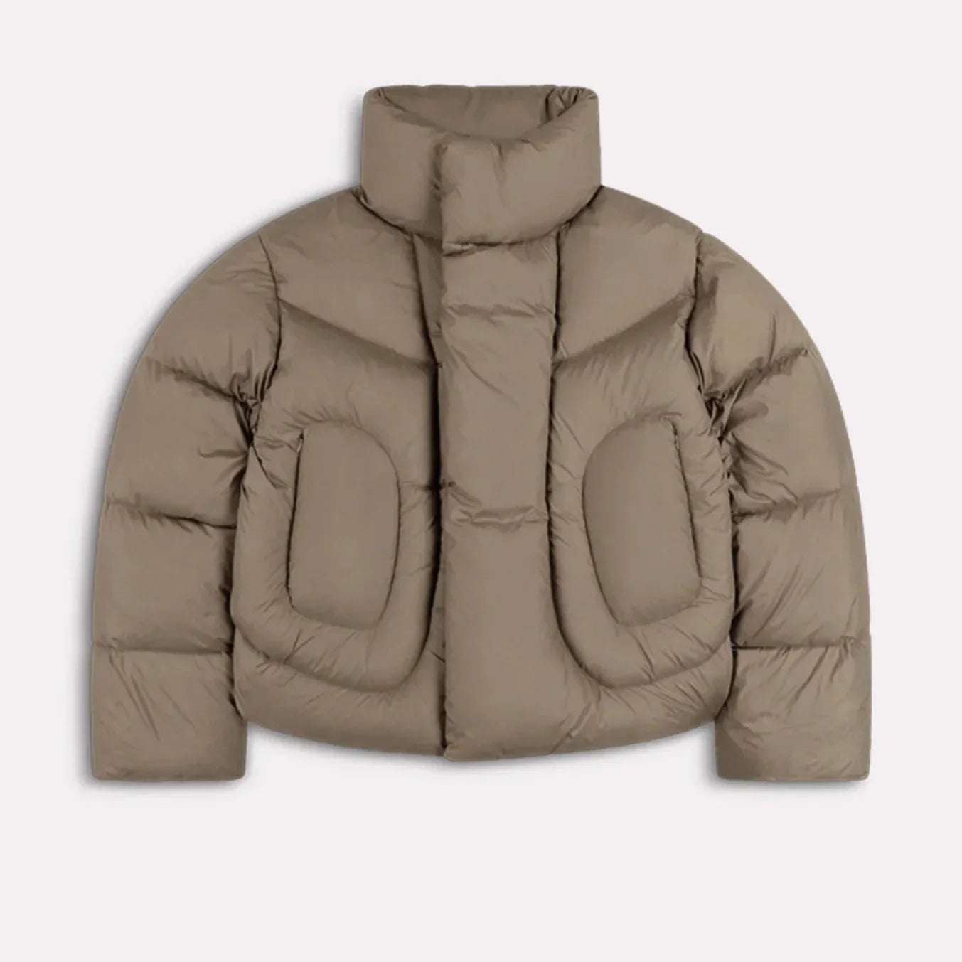 Green Neck Puffer Jacket