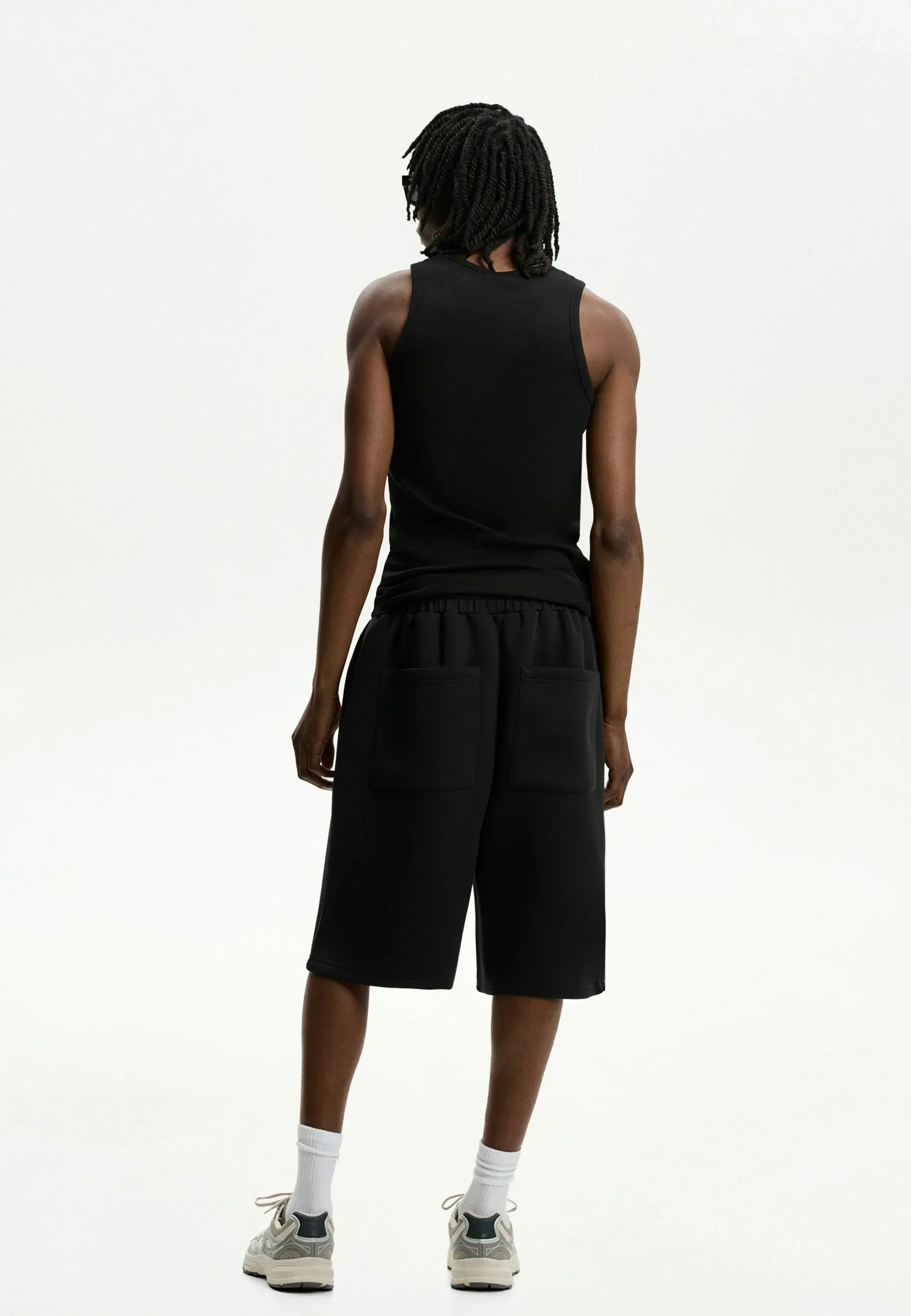 Black street shorts
