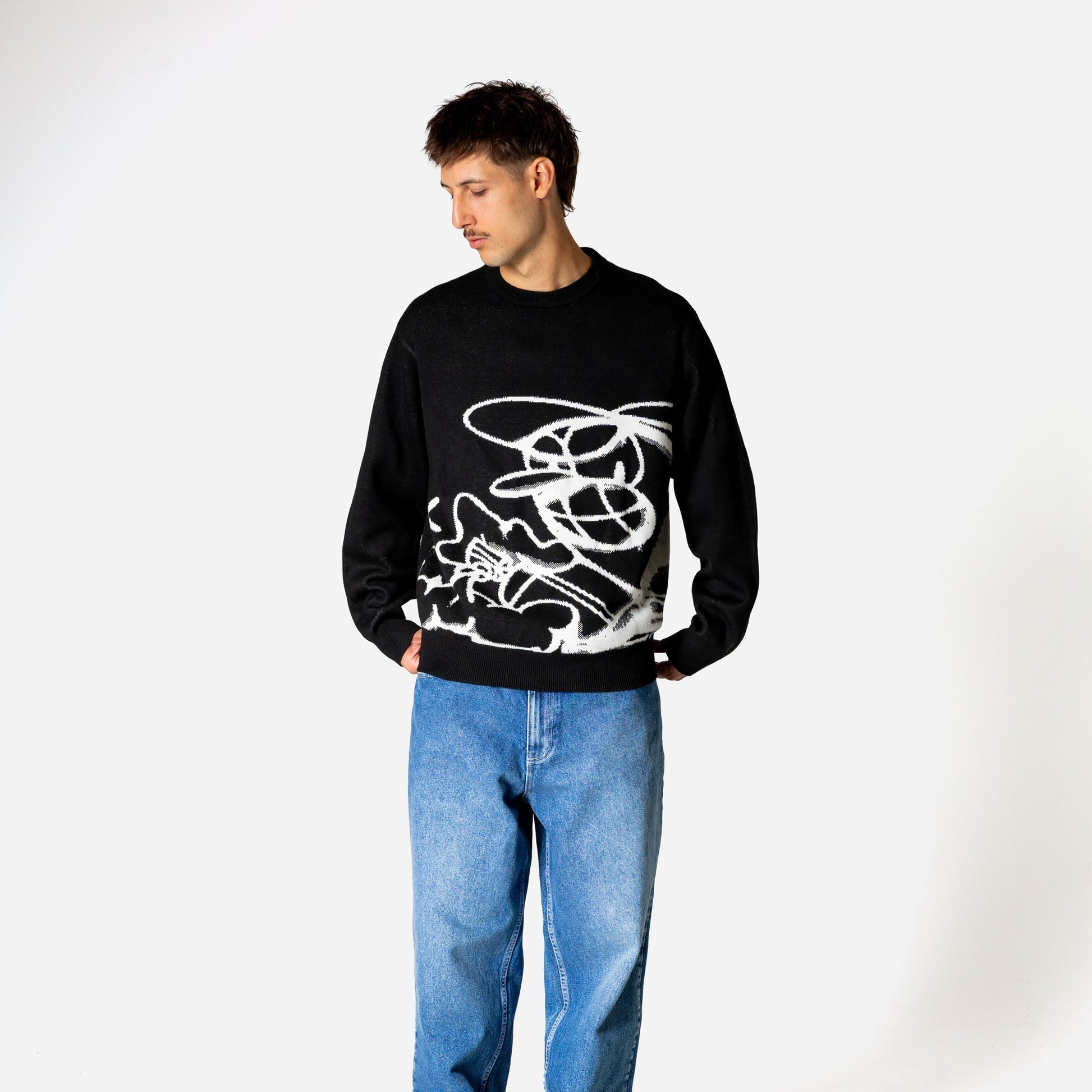 KNIT CREWNECK - BLACK