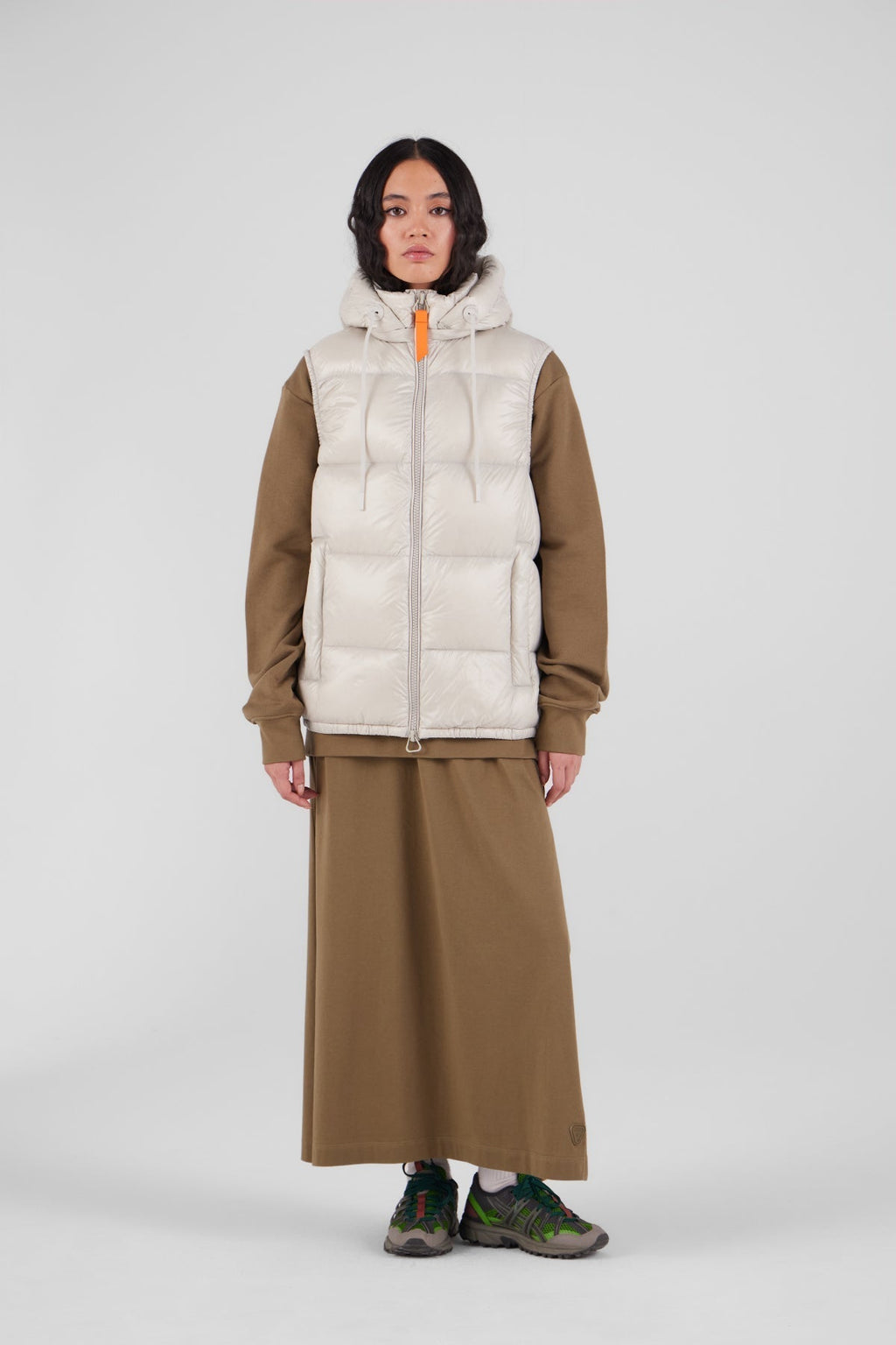 Doudoune sans manches en nylon brillant Cesar - Lune