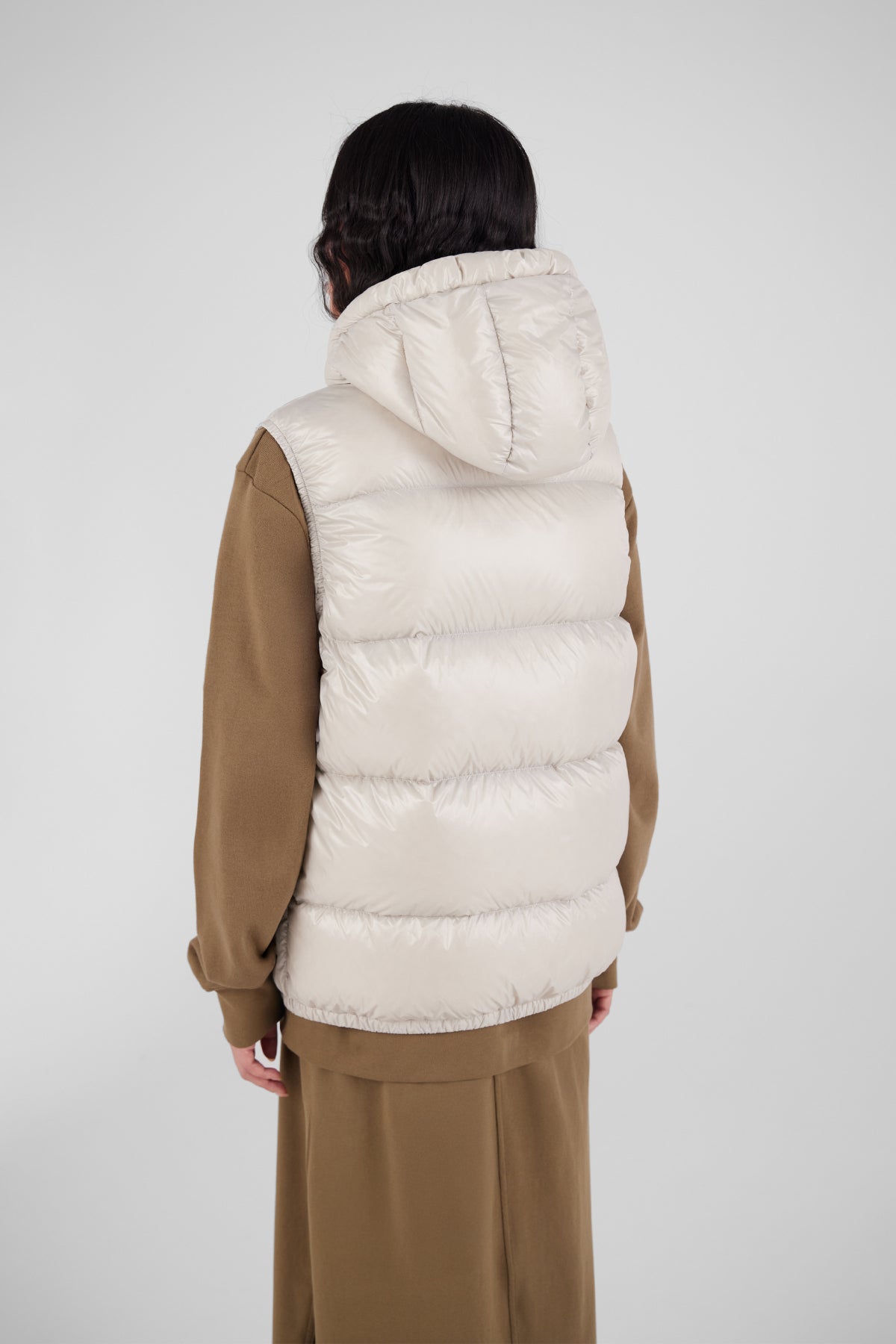 Doudoune sans manches en nylon brillant Cesar - Lune