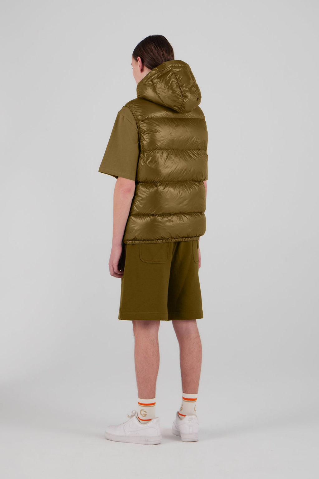 Doudoune sans manches en nylon brillant Cesar - Pickle