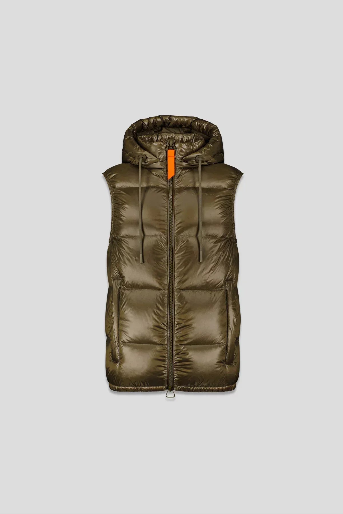 Doudoune sans manches en nylon brillant Cesar - Pickle