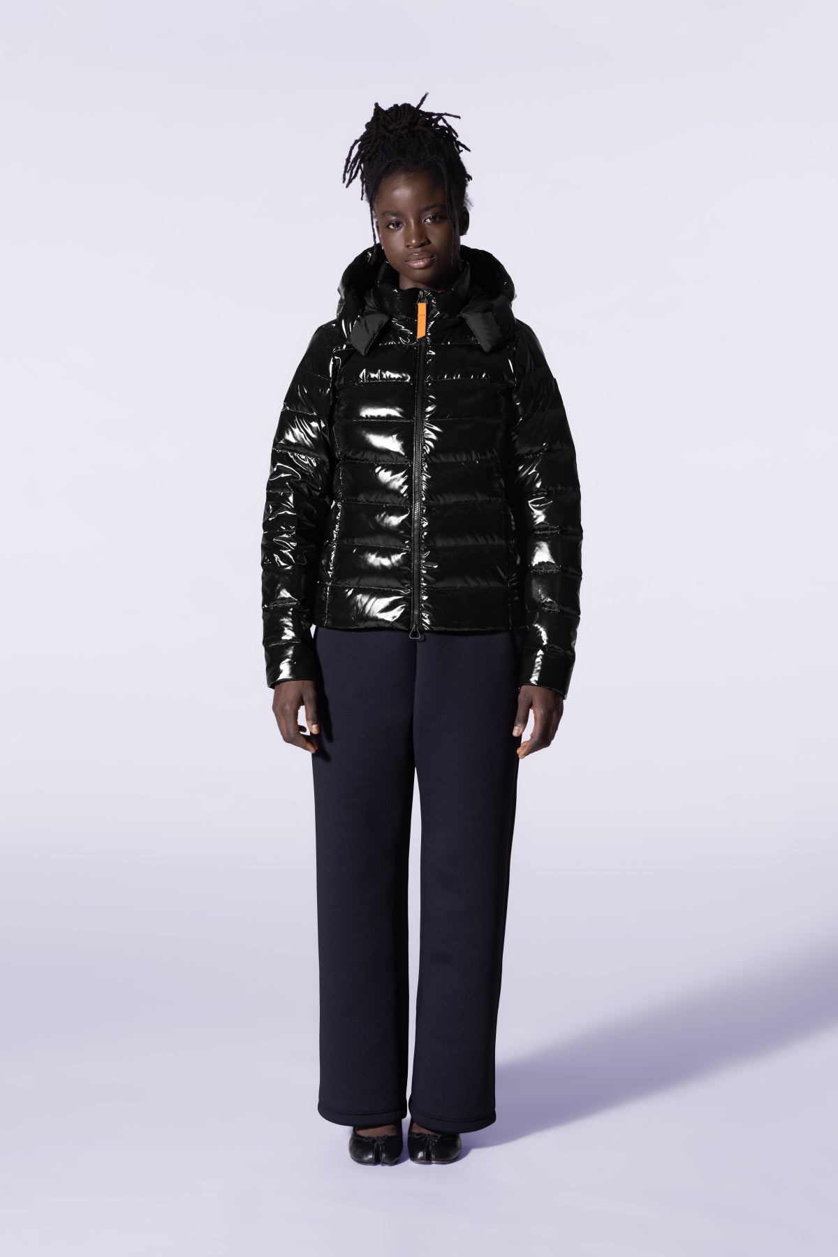 Doudoune courte ajustée matelassée France Bright - Noir