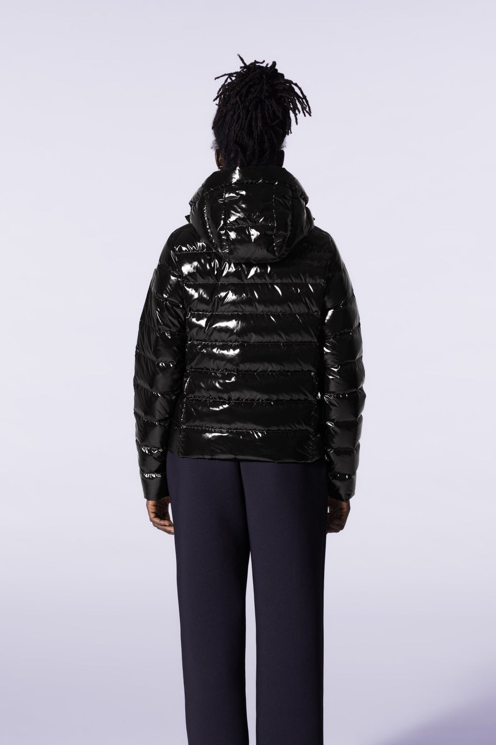 Doudoune courte ajustée matelassée France Bright - Noir