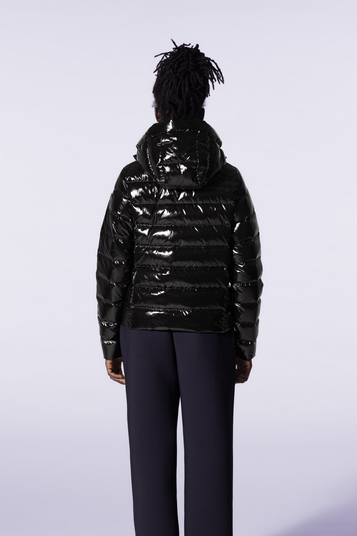 Doudoune courte ajustée matelassée France Bright - Noir