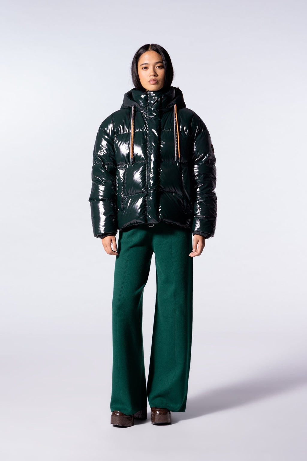 Doudoune courte brillante Lili Bright - Dark Forest