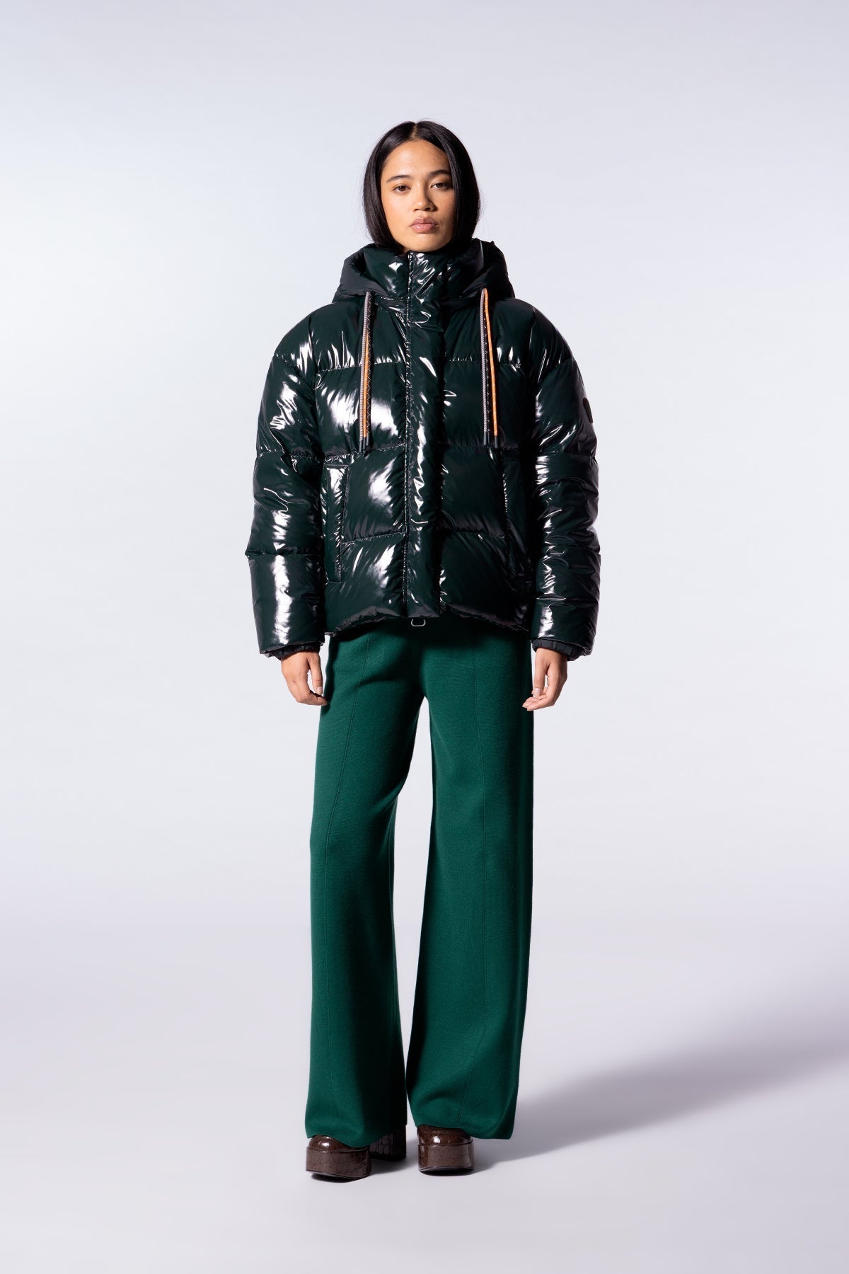 Doudoune courte brillante Lili Bright - Dark Forest