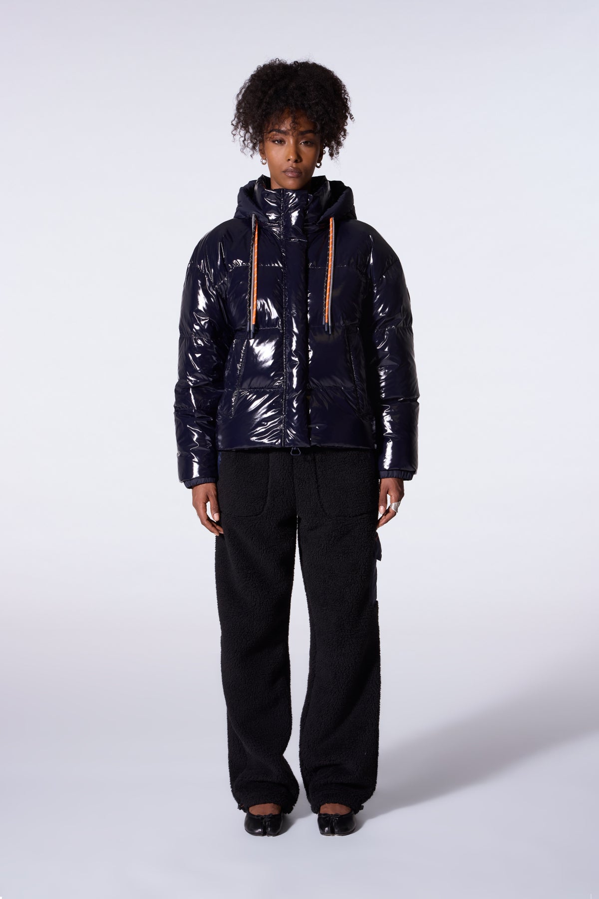 Doudoune courte brillante Lili Bright - Dark Night