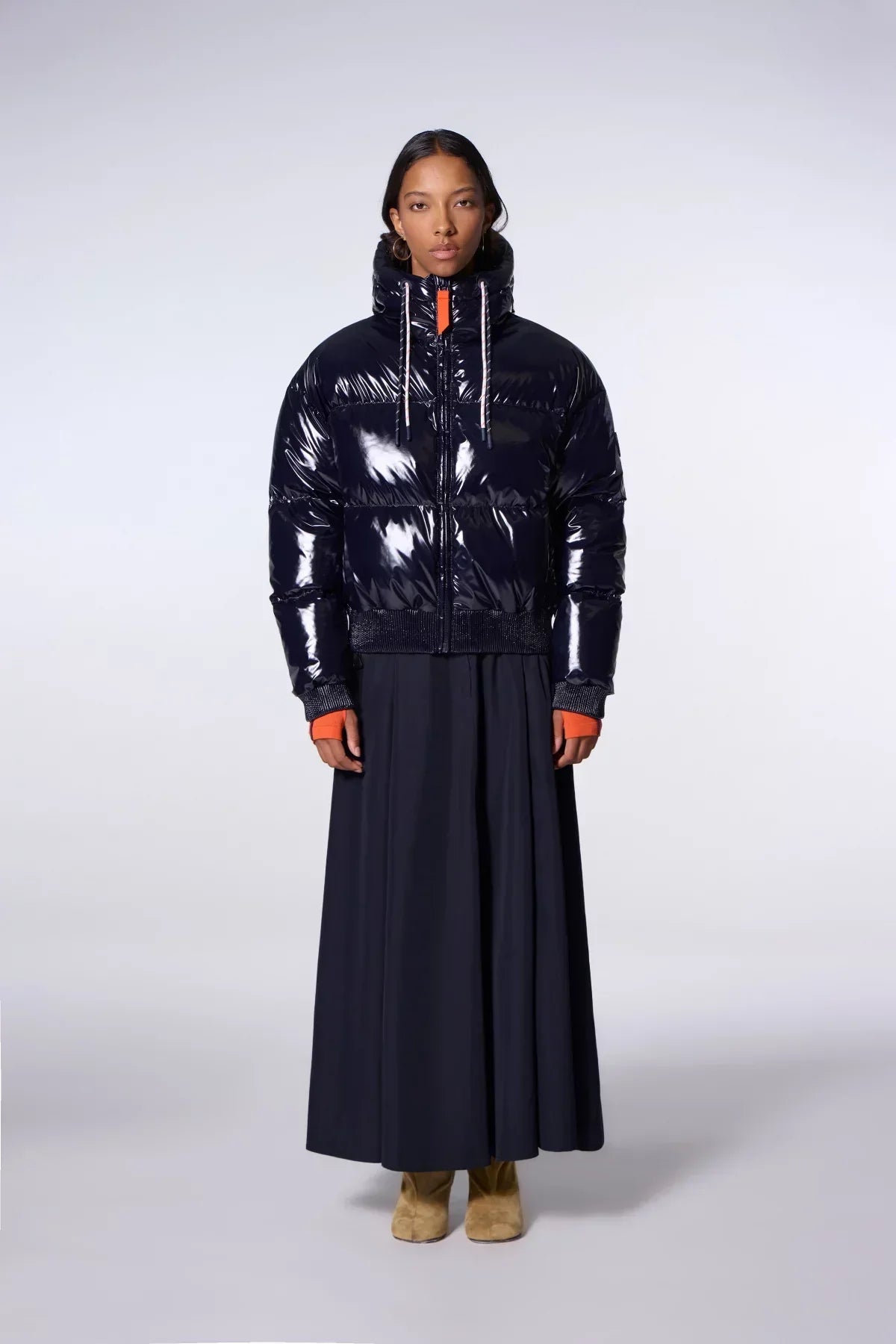 Doudoune courte brillante Nine - Dark Night